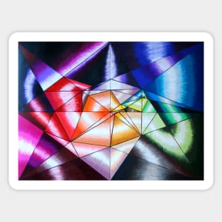 Colorful Geometric OpArt Sticker